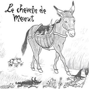 Dessin d'un âne sur le sentier de menut Dessin d'un âne sur le sentier de menut