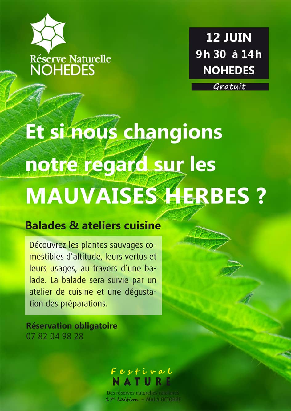 Affiche animation mauvaises herbes à Nohèdes