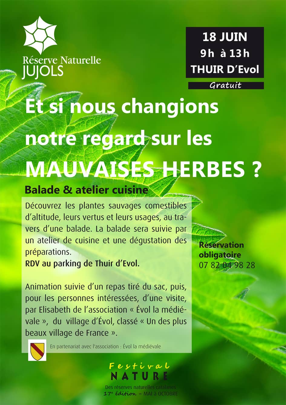 Affiche animation mauvaises herbes à Jujols